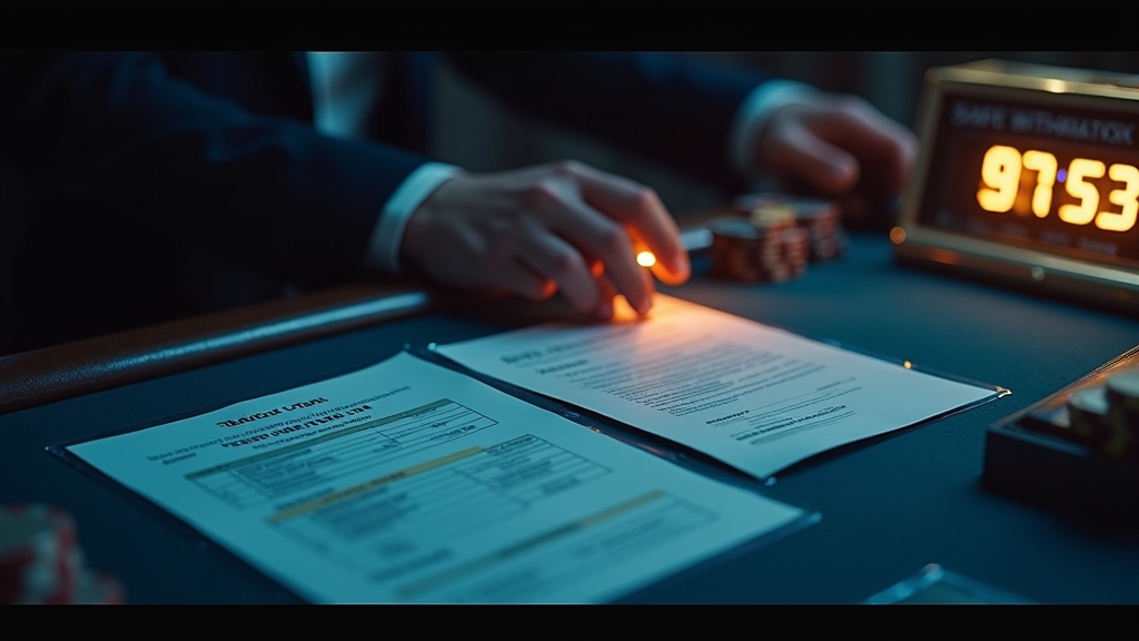 Secure withdrawal form with documents and payout timer in a casino cashier